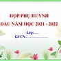 Kế Hoạch Họp Phụ Huynh Đầu Năm Tiểu Học